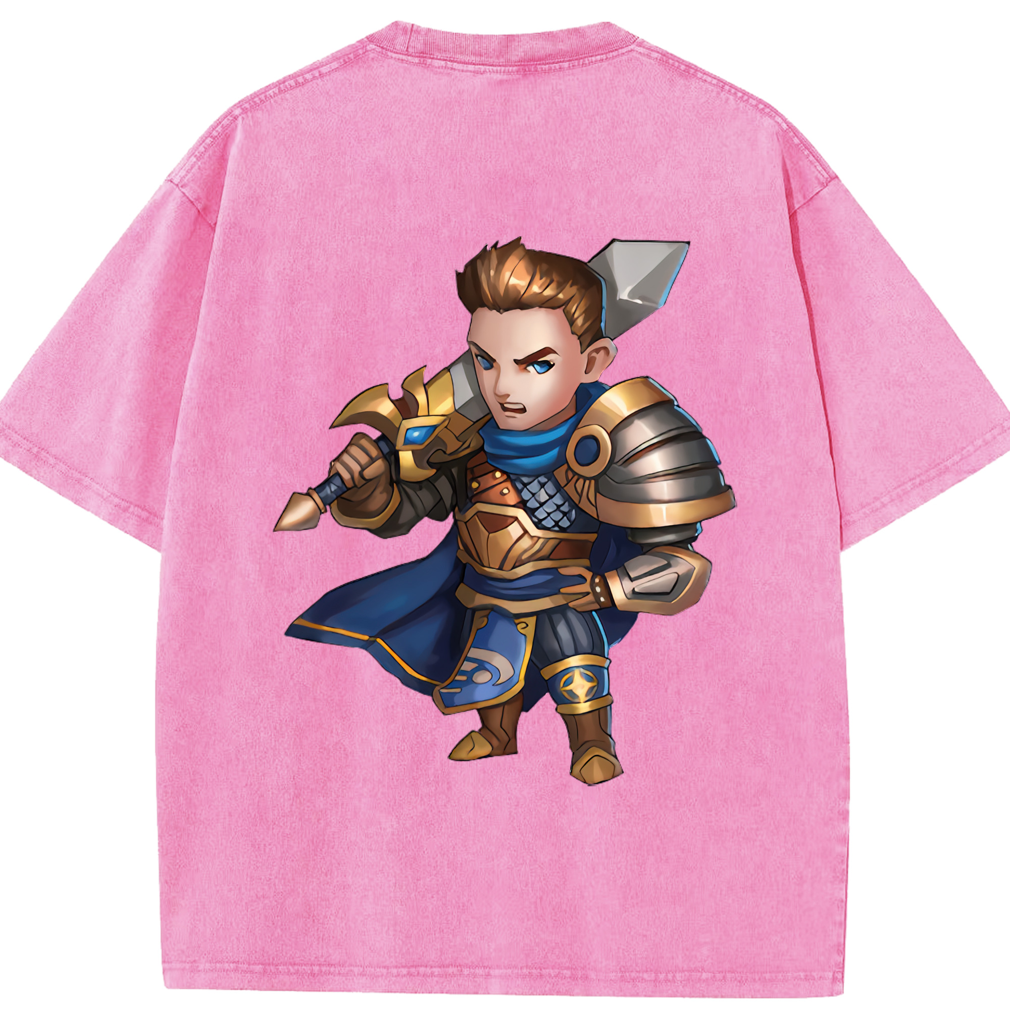 リーグ・オブ・レジェンド League of Legends LOL 綿100% ヴィンテージ風 半袖Tシャツ（背面プリント）